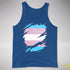 Transgender Pride Flag Ripped Reveal Premium Tank Top - Royal Blue